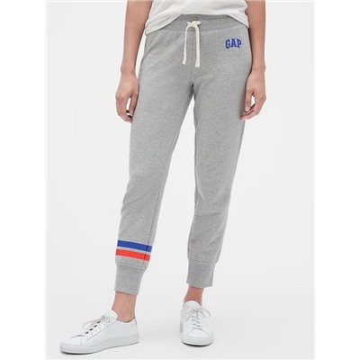 Gap Logo Contrast-Stripe Joggers in French Terry