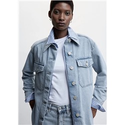 Sobrecamisa vaquera oversize -  Mujer | MANGO OUTLET Melilla