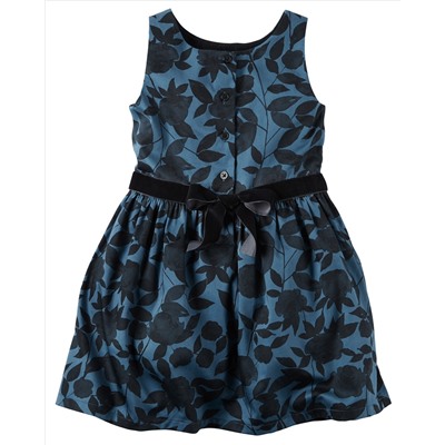 Floral Sateen Dress