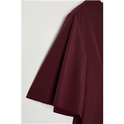Bordo Bağlama Detaylı Dokuma Bluz TBBSS22BZ1316