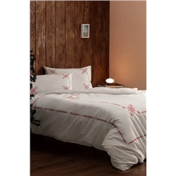 Ruse King Size %100 Pamuk Nevresim Takımı - Kırmızı