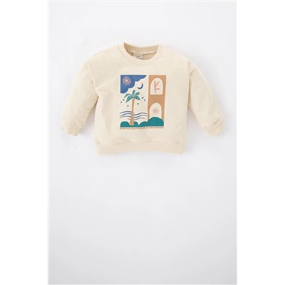 Defacto Erkek Bebek Palmiye Desenli Sweatshirt Z5627A223SP