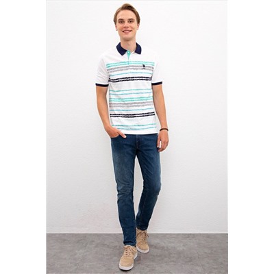 Erkek Mint Polo Yaka Tişört