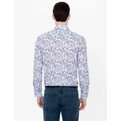 Açık Mavi Slim Fit Uzun Kollu Gömlek