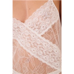 Camisón corto encaje blanco