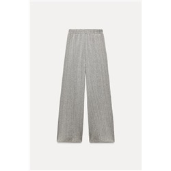 TEXTURED WIDE-LEG TROUSERS