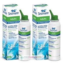 Sinomarin Hypertonique - Décongestionnant Nasal Naturel - Adulte - LOT de 2x125mlLot  × 2