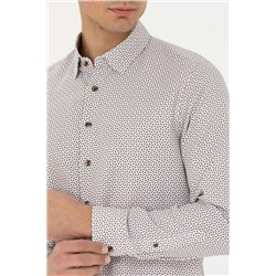 Pierre Cardin Kahverengi Slim Fit Uzun Kollu Gömlek G021SZ004.000.1770323.VR0029