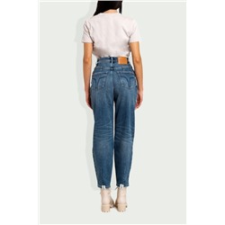 Vaquero mom fit de tiro alto Azul oscuro