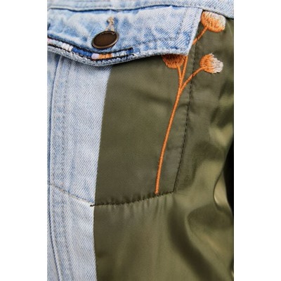 Chaqueta híbrida denim bomber