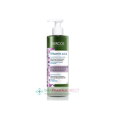 Vichy Dercos Nutrients Vitamin ACE Shampooing Brillance Cheveux Ternes 250ml