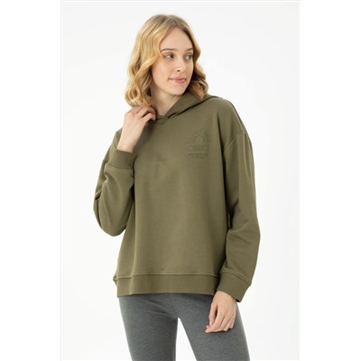 Kadın Haki Sweatshirt