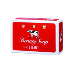 COW  Мыло молочное кусковое твердое для рук с  ароматом роз, 1 шт 90 гр