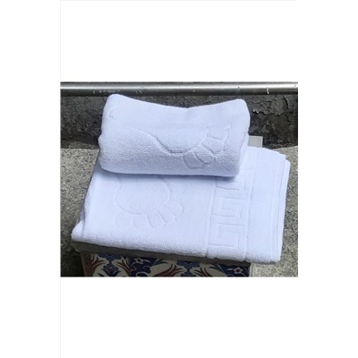 YILMAZLAR TEKSTİL, Hotel Tipi Beyaz 2 Adet Ayak Havlusu & Paspas Seti 50x70cm