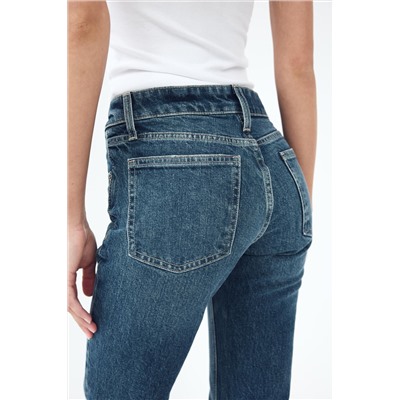 TRF SLIM CROPPED BELL BOTTOM MID-WAIST JEANS