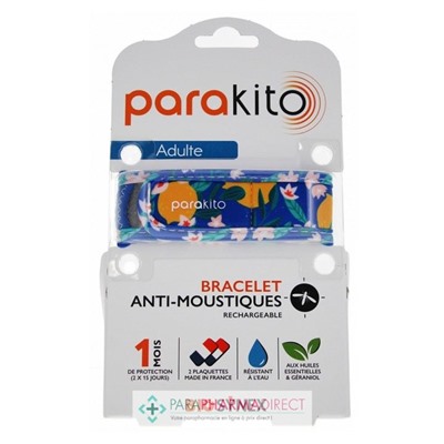 Parakito Bracelet Anti-Moustiques Rechargeable Adulte Fun Citrons