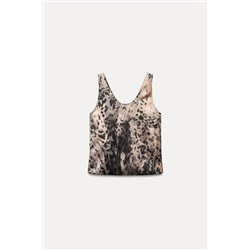 ZW COLLECTION CREASED-EFFECT PRINTED TOP