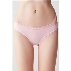 U.S. Polo Assn.Kadın 3'lü Pamuklu Slip Pembe Beyaz Gri