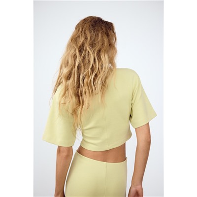 INTERLOCK CROP TOP