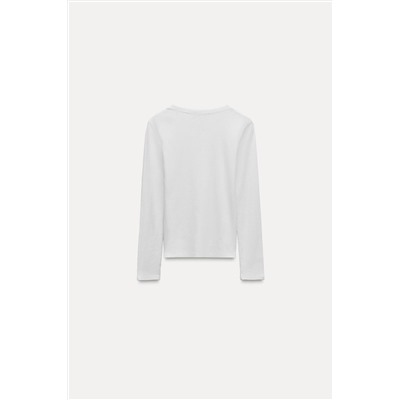 RIBBED LONG SLEEVE T-SHIRT