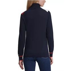 Tommy Hilfiger Logo Colorblocked Turtleneck Sweater