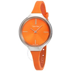 CALVIN KLEIN  Lively Orange Dial Ladies Watch