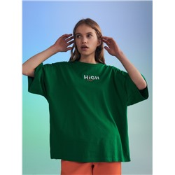 Oversize-T-Shirt mit Stickerei