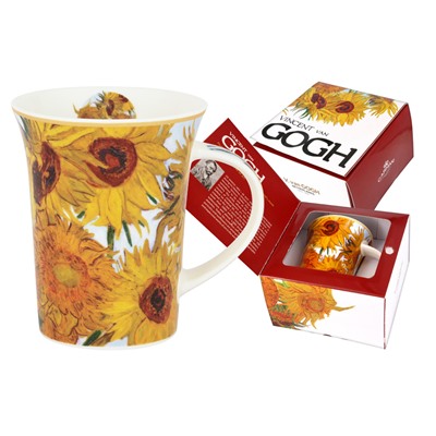 Кружка, 350 мл, фарфор N, оранжевая, Подсолнухи, Van Gogh, 56889