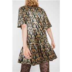 Vestido estampado floral dorado