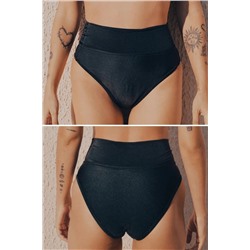 PEDDON, Regl Dönemine Özel Konforlu Pedkini Mayo Altı Süper Emici Yüksek Bel Bikini Altı Siyah Regl Mayosu