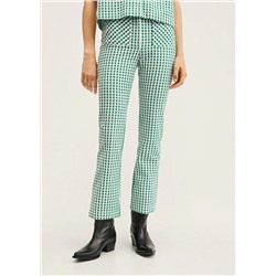 Pantalón recto cuadros -  Mujer | MANGO OUTLET Melilla