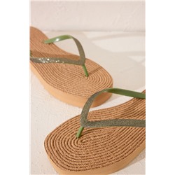 Chanclas plataforma efecto rafia