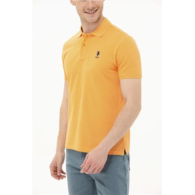 Erkek Turuncu Basic Polo Yaka Tişört
