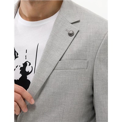 Gri Spor Keten Karışımlı Blazer Ceket