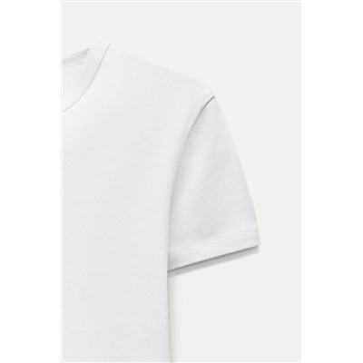 RIBBED SHORT SLEEVE T-SHIRT