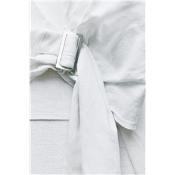 LINEN BLEND SHIRT WITH BUCKLE