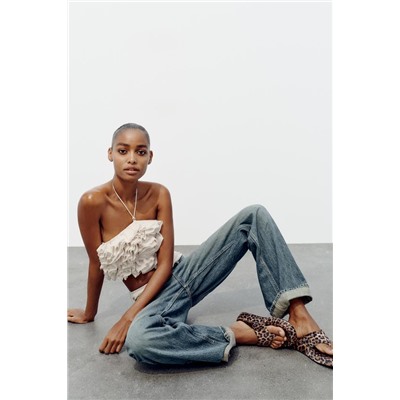 FEW ITEMS LEFT ANIMAL PRINT FLATFORM SANDALS