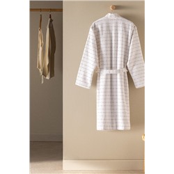 Soderna Kimono Pamuklu Unisex Bornoz - Beyaz
