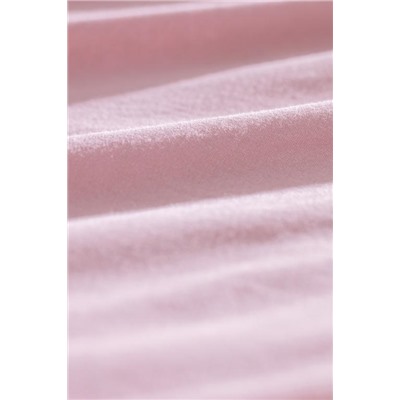 Valeria King Size Plus %100 Pamuk Lastikli Penye Çarşaf - Gül Kurusu