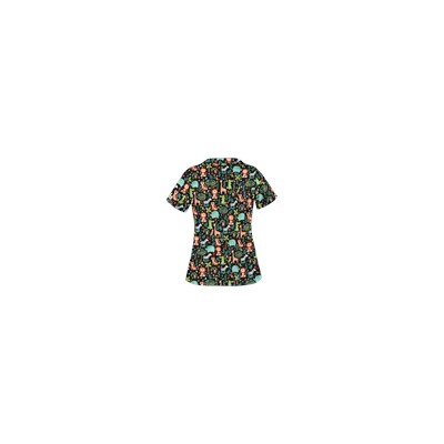 UA Day At The Zoo Black Scrub Top