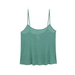 Camiseta tirantes canalé verde