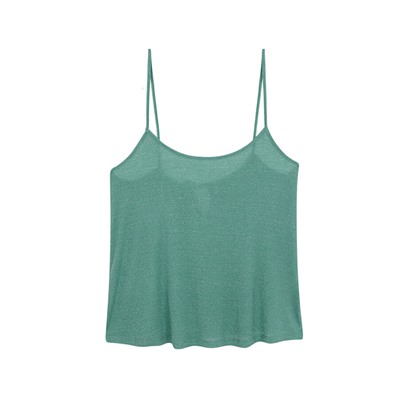 Camiseta tirantes canalé verde