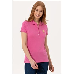 Kadın Pembe Basic Polo Yaka Tişört