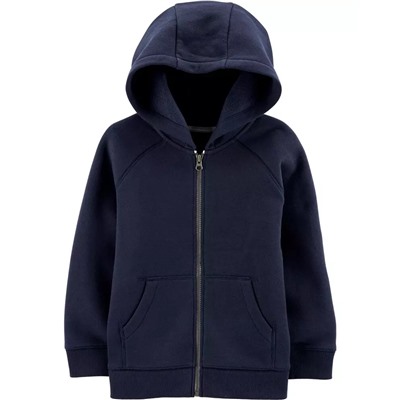 Zip-Up Fleece-Lined Hoodie