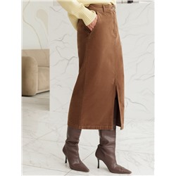 Юбка из эластичного микро-вельвета