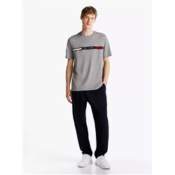 Tommy Ribbed Inset Logo T-Shirt