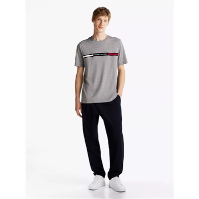 Tommy Ribbed Inset Logo T-Shirt