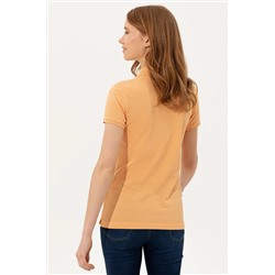 Kadın Turuncu Basic Polo Yaka Tişört