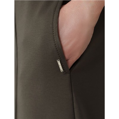 Прямые трикотажные брюки на резинке из футера двухнитки эластичные