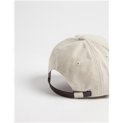 Fake Suede Peak Cap, Men, Beige